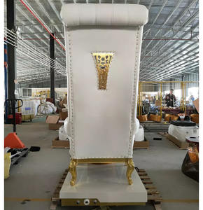 Silla de masaje de pies de fibra de vidrio para manicura, asiento de spa de alta gama de estilo europeo retro, Reina, espalda alta, ZY-PC002A lavabo - Product Image 6