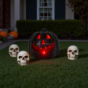 Wholesale Halloween Home Garden Ornament Halloween Decorations <b>Door</b> Hanging Pumpkin LED at Home Spooky Pumpkin <b>Lights</b> - Product Image 3