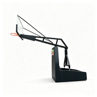 Support de basket-ball professionnel robuste en métal pour compétition, avec panneau arrière en verre trempé, pour intérieur et extérieur, idéal pour salle de sport - Fournisseur d'usine