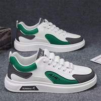 Chaussures de course décontractées pour hommes - Tige en cuir synthétique et mesh, semelle intermédiaire légère en EVA, rehaussantes, toutes saisons