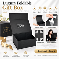 Boîte Cadeau Magnétique de Luxe Personnalisée avec Ruban, Boîte d'Emballage Rigide Pliante en Carton pour Vêtements, Chaussures