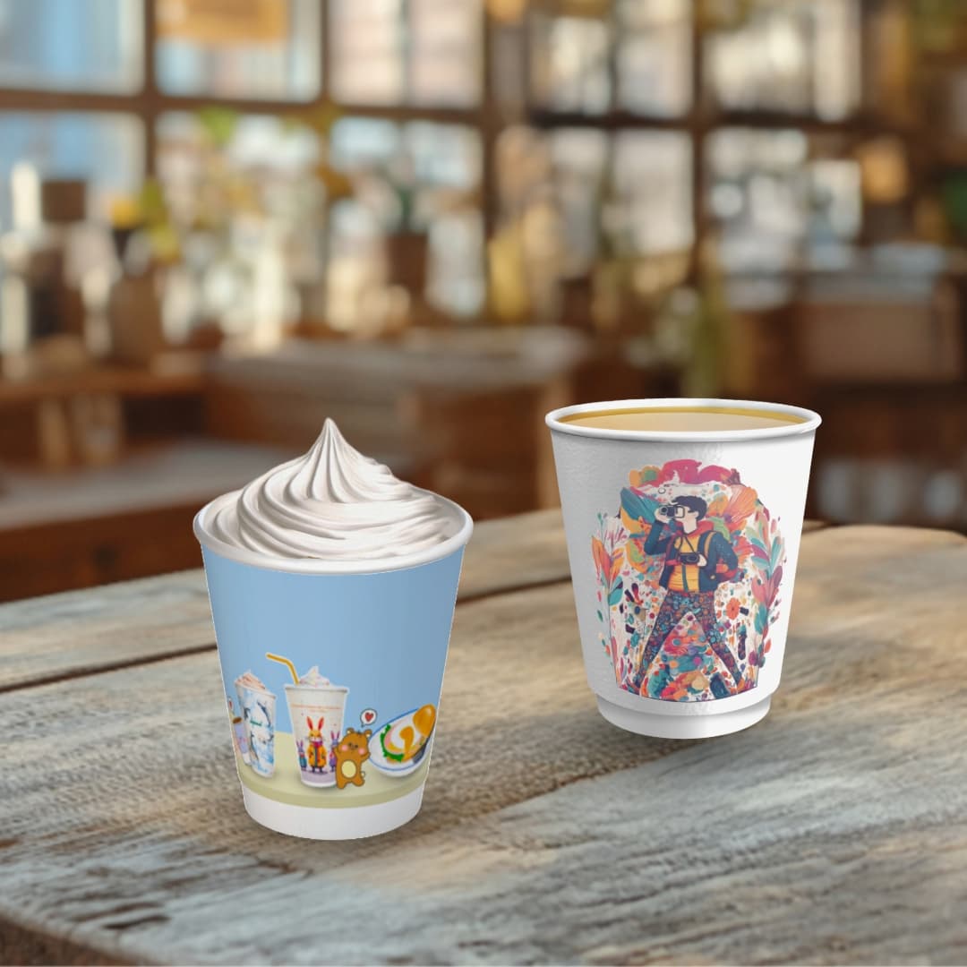 16oz Recyclable Food Grade Paper Cup with Custom Printing for Restaurant Packaging