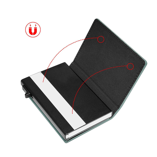 RFID Blocking Mens Slim Wallet Minimalist Vegan Leather Wallet