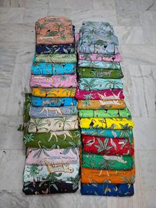 Tela de Algodón 100% de Alta Calidad, Lavada, con Estampado Geométrico Abstracto Hecho a Mano, para Cortinas, Almohadas, Confección de Vestidos - Product Image 2