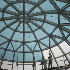 Energía-ahorro de espacio marco templado de estructura de acero de cúpula de vidrio Roofing cubierta construcción - Product Image 4