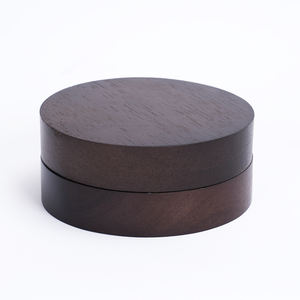 Factory wholesale custom laser engraved logo wood lid metal <b>ashtray</b> portable premium <b>car</b> Home Hotel <b>ashtray</b> - Product Image 5