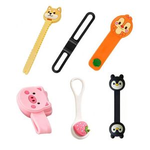 LA Reusable Silicone Rubber Magnetic Cable <b>Ties</b> Strap Multi Color Flexible Silicone Cable Wire Organizer <b>Clips</b> - Product Image 4