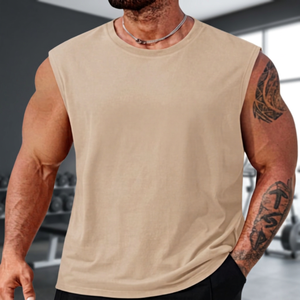 Camisetas sin mangas de punto transpirables para hombre, estilo casual, con malla brillante, tipo body, para fiesta y discoteca - Product Image 3