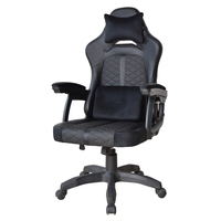 Chine Chaise de bureau de jeu ergonomique noire inclinable confortable personnalisée avec accoudoir à tringlerie amélioré pour la détente