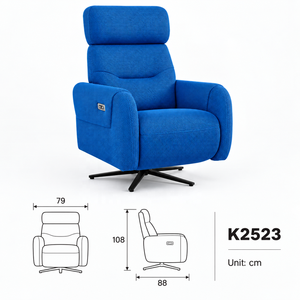 <span class=keywords><strong>Fauteuil</strong></span> inclinable électrique moderne, <span class=keywords><strong>fauteuil</strong></span> pivotant à 360 degrés avec appui-tête réglable, <span class=keywords><strong>fauteuil</strong></span> rembourré en tissu de qualité supérieure - Product Image 3