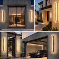 Lampe murale LED contemporaine à énergie solaire, étanche IP66, pour showroom, jardin et aménagement paysager