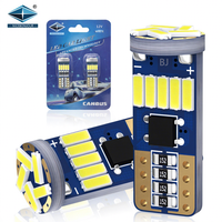 Bombilla LED para Interior de Auto BJ, 4014 15SMD Canbus Sin Errores, 194 501 LED T10 5W5 Blanco Frío, Venta al Por Mayor