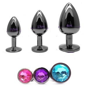 Jouet sexuel pour femmes adultes, ensemble de bouchons anaux en diamant, produit sexuel en acier inoxydable, bouchon <span class=keywords><strong>anal</strong></span> en métal grand format - Product Image 1
