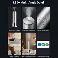 Diffuseur d'arômes de bureau LUXAROMES en alliage, nébuliseur sans eau 100 ml, couverture 500 m³, contrôle par application, OEM pour hall d'hôtel