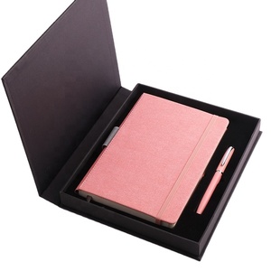 Carnet de notes en lin à couverture rigide avec boîte et stylo, cadeau de bonne année 2023 - Product Image 4