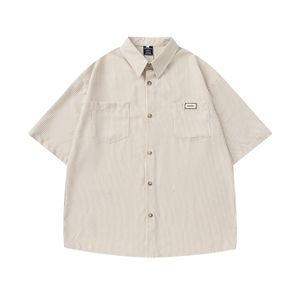 Người Đàn Ông Của Giản Dị Bông <span class=keywords><strong>Poplin</strong></span> In Mô Hình Áo Sơ Mi Cộng Với Kích Thước Ngắn Tay Áo Nút-up Sọc Trang Phục Chính Thức Áo Sơ Mi Cho Mùa Hè Dệt Kim Dệt - Product Image 2