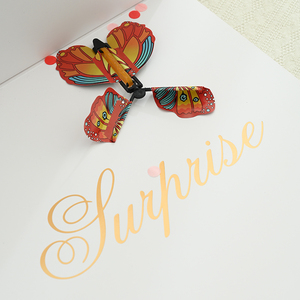 Boîte surprise créative Explosion Flower Flying Butterfly Double Coffret cadeau en ivoire pour cadeaux floraux - Product Image 5