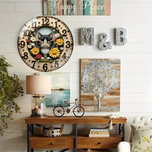 Horloge <span class=keywords><strong>murale</strong></span> en verre 30x30cm pour un objectif de vente avec thermomètre personnalisé - Product Image 5