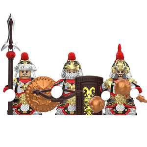 S101-03 Soldado de la Dinastía Song con Lanza Larga, Martillo y Escudo, Figura de Bloques de Construcción de Plástico ABS - Product Image 1