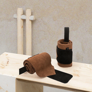 Support de poignet en cuir respirant pour l'haltérophilie, absorbant la transpiration, pour soulevé de terre, entraînement en salle de sport, sécurité, prix abordable, personnalisable OEM - Product Image 3