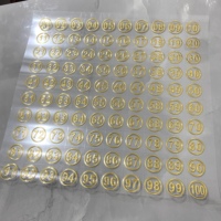 Stiker Transfer UV Perekat Sendiri dengan Film Lepas, Cetak Emas & Logo 3D Timbul untuk Kemasan (Bentuk Tidak Beraturan)