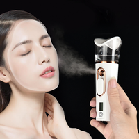 Mini pulverizador Facial portátil, vaporizador Facial eléctrico con batería externa, 2023