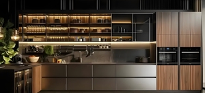 Venta al por mayor gabinetes de cocina modernos personalizados gabinetes de cocina modulares de madera montados en la pared para Villa buen precio - Product Image 3