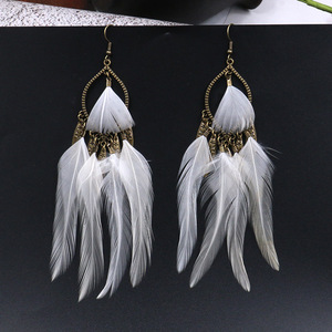 Boucles d'oreilles pendantes en alliage plaqué bronze antique, style bohème, bijoux de fête pour femmes, boucles d'oreilles pendantes tendance - Product Image 3