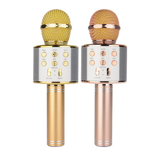 Professional Home KTV Handheld Wireless <b>Microphone</b> USB Rechargeable Portable With Metal <b>Speaker</b> Singing <b>Microphone</b> - Product Image 3
