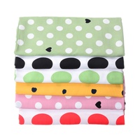 Tissu brocart en coton artificiel épais imprimé à pois pour l'été, idéal pour les vêtements d'intérieur et les pyjamas pour garçons
