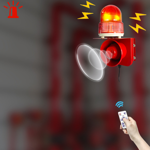 Công Nghiệp Âm Thanh Và Ánh Sáng Báo Động Màu Đỏ LED Nhấp Nháy Cảnh Báo Ánh Sáng Công Suất Cao Với IR Điều Khiển Từ Xa Báo Động Sừng Cho An Toàn An Ninh - Product Image 6