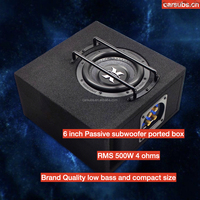 Amplificateur de voiture RMS 500W monobloc avec boîtier de haut-parleur subwoofer passif de 6 pouces 6.5 "pour camionnette et coffre