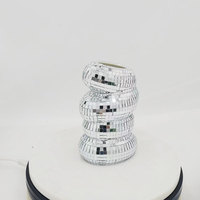 Vase en céramique abstraite RJ0139, vase disco avec miroir en verre, pot en polyrésine, décoration d'intérieur, ornement de jardin, caractéristiques des fleurs