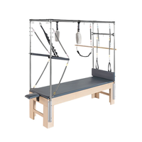 Table de Pilates Cadillac Trapeze Professionnelle Grande Taille, Ensemble Complet en Bois Massif, Lit Reformer Pilates pour Clinique de Physiothérapie