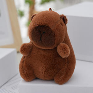 ของเล่นตุ๊กตายัดนุ่นรูปสัตว์ Capybara พวงกุญแจสุดน่ารัก - Product Image 4