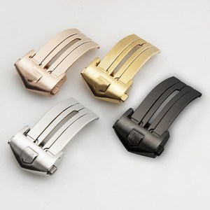 <span class=keywords><strong>Boucle</strong></span> en acier inoxydable pour <span class=keywords><strong>bracelet</strong></span> en <span class=keywords><strong>cuir</strong></span> ou silicone de la série HEUER, fermoir de remplacement pour <span class=keywords><strong>bracelet</strong></span> de <span class=keywords><strong>montre</strong></span>, fermoir pliant en métal, 18 mm 20 mm - Product Image 2