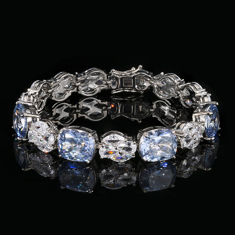 Bird's Nest Cut White Plated Orchid Bracelet