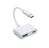 Hub USB 3.0 Type-C double fonction avec 2 ports PD 100W, station d'accueil pour téléphones et ordinateurs