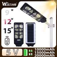 Système de caméra de sécurité solaire Wistino avec éclairage LED intégré pour la surveillance extérieure à distance en temps réel