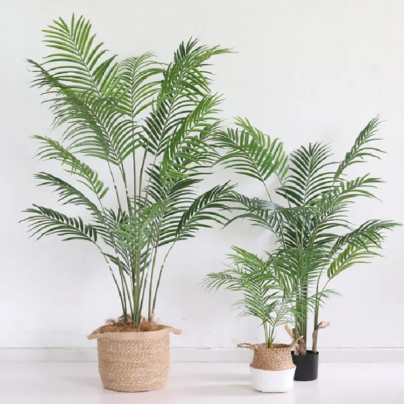 Wholesale New Creative Plastic Green Bonsai Plants Faux Jungle Tree Artificial Golden Kwai Tree