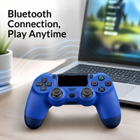 Control Inalámbrico para PS4, Gamepad Bluetooth con Giroscopio de 6 Ejes, Doble Vibración, Joystick y Panel Táctil