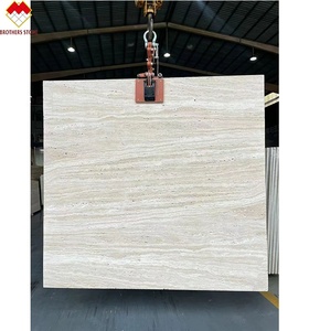 Losas de travertino superblancas, mármol crema clásico, beige claro, piedra pulida, revestimiento de paredes y azulejos de suelo, diseño moderno - Product Image 5