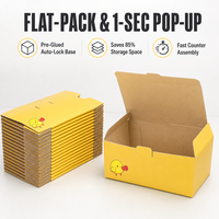 Boîte à emporter pour aliments imperméable personnalisée, boîte en papier kraft gaufré pour poulet frit, restauration rapide