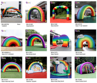 Arche gonflable publicitaire colorée et personnalisée, arc-en-ciel gonflable pour la décoration d'événements et de fêtes en extérieur