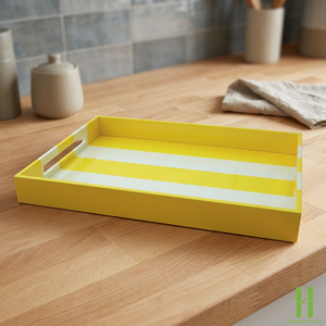 Bandeja Rectangular Lacada para Servir Alimentos, Bandeja Decorativa Colorida de Vietnam, Artesanía al por Mayor - Product Image 1