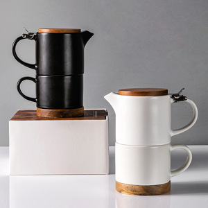 Tazza nordica in ceramica tazza giapponese set ins tazza da caffè set da tè con coperchio filtro la tazza da tè - Product Image 3