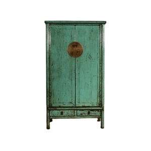 Chinese Antique Hand Painted <strong>Rustic</strong> Wooden Wedding <strong>Wardrobe</strong> - Product Image 1