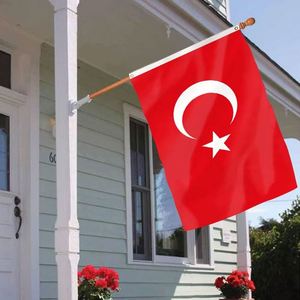 3x5Ft Turkey <b>Flag</b> Polyester Fabric With Two Brass Grommets Wall Hanging Outdoor and Indoor Decor - Product Image 2
