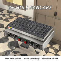 Haute qualité 25 trous gaufrier électrique rangée uniforme chauffage Commercial Snack crêpe Machine Mini chaussée brûleur crêpe