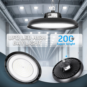 ไฟไฮเบย์อุตสาหกรรม ความสว่างสูง 150LM/W 100w 150w 200w โคมไฟไฮเบย์ LED รูปทรงยูเอฟโอ อลูมิเนียม สำหรับคลังสินค้า - Product Image 2